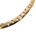 Gouden platte infinity schakel armband | 21 cm, Sieraden, Tassen en Uiterlijk, Armbanden, Ophalen of Verzenden, Gebruikt, Overige kleuren