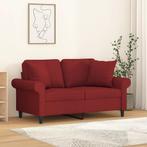 vidaXL Sierkussens 2 st 40x40 cm stof wijnrood, Huis en Inrichting, Woonaccessoires | Kussens, Verzenden, Nieuw, Rood