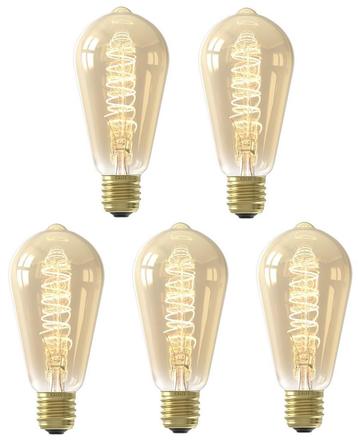 5 stuks Calex LED Rustieklamp ST64 E27 3.8W 250lm 2100K G... beschikbaar voor biedingen