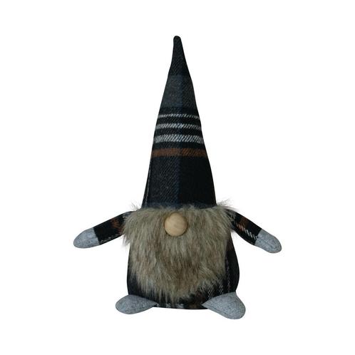 deurstopper kabouter klein ruit grijs 22cm, Huis en Inrichting, Woonaccessoires | Overige, Verzenden