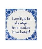 Delfts Blauw Tegel Leeftijd Wijn 14,5cm, Hobby en Vrije tijd, Feestartikelen, Nieuw, Verzenden
