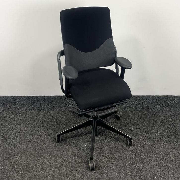 Bureaustoel Grahl Xenium - Zwart / Grijze Bekleding, Huis en Inrichting, Bureaustoelen, Bureaustoel, Gebruikt, Ergonomisch, Ophalen of Verzenden