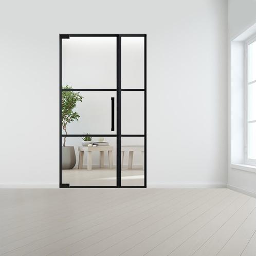 Steel look deur XL met zijlicht zonder kozijn, Doe-het-zelf en Verbouw, Deuren en Horren, Nieuw, Ophalen of Verzenden