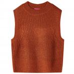 vidaXL Kinderspencer gebreid 140 cognackleurig, Verzenden, Nieuw