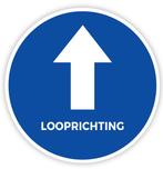 Vloersticker looprichting tekst, Verzenden, Nieuw