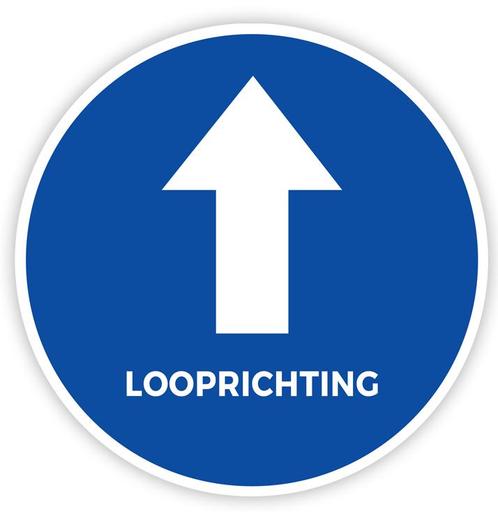 Vloersticker looprichting tekst, Huis en Inrichting, Brandblussers en Brandkasten, Verzenden