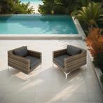 Modulaire wicker set Villanova set 5 2-zitter met aluminium, Verzenden, Nieuw
