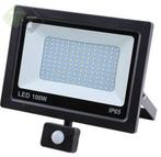 LED Straler + Sensor, Werklamp, Bouwlamp Led, Ledlamp, 100W,, Doe-het-zelf en Verbouw, Bouwverlichting, Ophalen of Verzenden, Nieuw