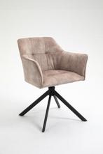 Design stoel LOFT champagne fluweel draaibaar metalen frame, Huis en Inrichting, Stoelen, Ophalen of Verzenden, Nieuw