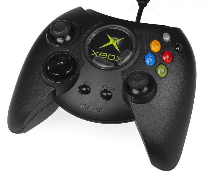 Microsoft Xbox Classic Duke Controller Zwart + Breakaway..., Spelcomputers en Games, Spelcomputers | Xbox Original, Zo goed als nieuw