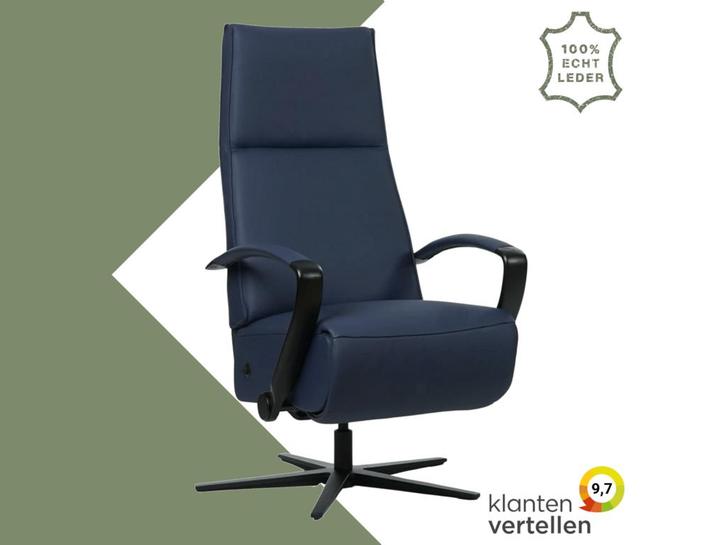 Leren relaxfauteuil Idol - Toledo Kobalt (blauw) - Small, Huis en Inrichting, Fauteuils, 50 tot 75 cm, 75 tot 100 cm, Nieuw, Leer