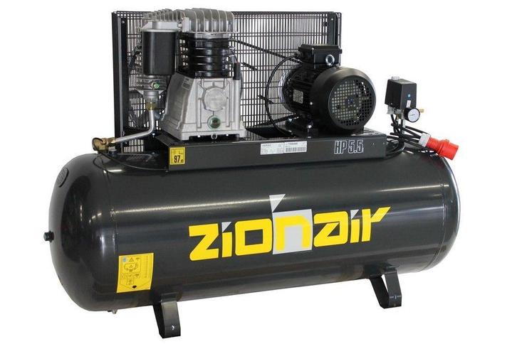 Zionair Compressor 4.Kw 400.Volt 11.BAR STER/DRIEHOEK, Doe-het-zelf en Verbouw, Gereedschap | Overige machines, Nieuw, Verzenden