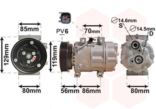 AIRCO COMPRESSOR VOOR FORD FOCUS 2005-2008 1234257, Auto-onderdelen, Airco en Verwarming, Nieuw, Ophalen of Verzenden