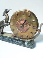 Tafelklok - Art Nouveau Koper, Marmer, Messing - 1950-1960, Antiek en Kunst