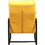 Leren fauteuil Square - Toledo Giallo (geel), Huis en Inrichting, Fauteuils, Nieuw, Ophalen of Verzenden, 50 tot 75 cm, Industrieel, Modern
