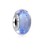 Murano Glas Bedel Blauw met Golven Pandora compatible, Nieuw, Overige merken, Verzenden