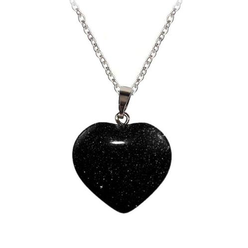 Fako Bijoux® - Ketting - Hart Natuursteen - 20x20mm -, Sieraden, Tassen en Uiterlijk, Kettingen, Verzenden