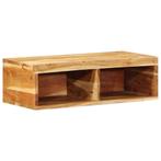 vidaXL Tv-meubel wandmontage 60x30x19 cm massief acaciahout, Huis en Inrichting, Woonaccessoires | Cd- en Dvd-rekken, Verzenden