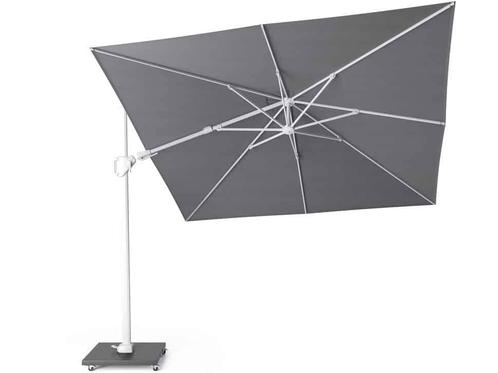 Challenger T2 premium zweefparasol 300x300 cm witte mast, Tuin en Terras, Parasols, Nieuw, Ophalen of Verzenden