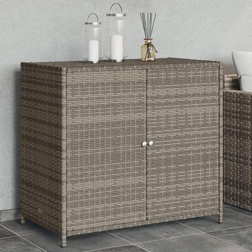 vidaXL Tuinkast 83x45x76 cm poly rattan grijs, Tuin en Terras, Overige Tuin en Terras, Nieuw, Verzenden