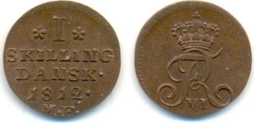 1 Skilling Altona 1812 Mf Denmark: Frederik Vi, 1808-1839:, Postzegels en Munten, Munten | Europa | Niet-Euromunten, Verzenden