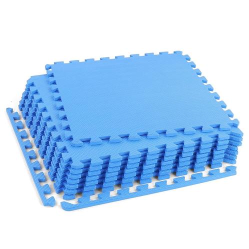 RAMROXX sportvloertegels - 8 stuks - 50x50 cm - blauw - b..., Sport en Fitness, Fitnessmaterialen, Nieuw, Ophalen of Verzenden