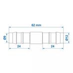 ProPlus Rechte slangtule - 12 mm - hittebestendig - hoge..., Tuin en Terras, Tuinslangen, Ophalen of Verzenden, Nieuw