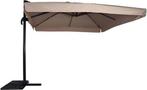 Zweefparasol Virgo Taupe 300 x 300 cm - inclusief kruisvoet, Tuin en Terras, Ophalen of Verzenden, Nieuw