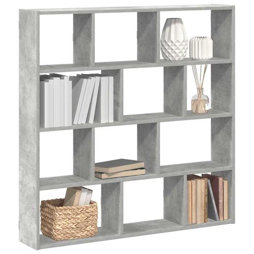 vidaXL Wandschap kubus 12 vakken bewerkt hout betongrijs, Huis en Inrichting, Woonaccessoires | Wandplanken en Boekenplanken, Nieuw