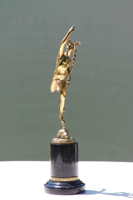 sculptuur, MERCURY - 41 cm - Brons, Marmer, Antiek en Kunst, Kunst | Designobjecten