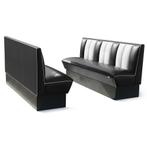 Classic Retro Diner Bank Bel Air HW180 Zwart, Ophalen, Gebruikt