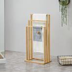 [en.casa] Bamboe handdoekrek Rana 40x24x82 cm vrijstaand, Verzenden, Nieuw