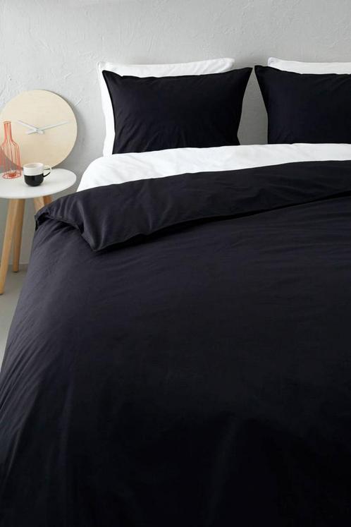 DGMs own katoenen dekbedovertrek lits.jum.- zwart, Huis en Inrichting, Slaapkamer | Matrassen en Bedbodems, Verzenden