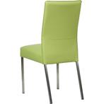 Leren eetkamerstoel Real - Hermes Lime (felgroen) - Poten, Huis en Inrichting, Stoelen, Nieuw, Leer, Ophalen of Verzenden, Eén