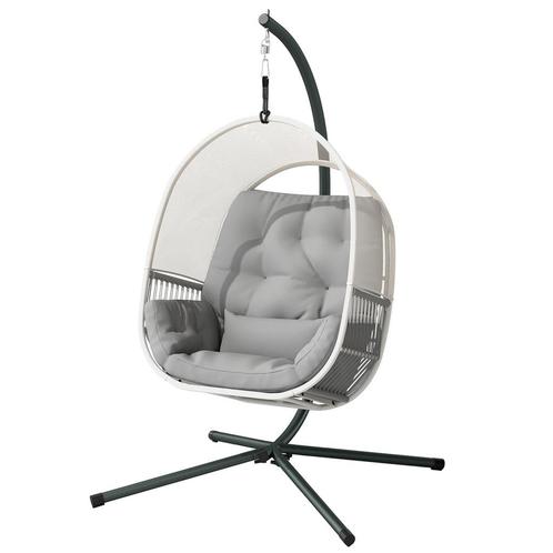 TRUUSK Hangstoel Met Frame, Eivormige Hangschommel Met Zacht, Tuin en Terras, Hangmatten, Nieuw, Verzenden