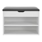 Schoenenkast / schoenenrek 2 vakken - 60 x 30 x 44 cm - Wit, Verzenden, Nieuw