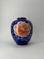 Goudgeschilderde Lapis Lazuli Pioenroos - Porselein -