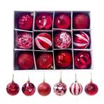 Kerstballen 12 stuks 6 cm Rood, Nieuw, Verzenden