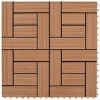 vidaXL 22 st Terrastegels 30x30 cm 2 m² HKC bruin, Verzenden, Nieuw