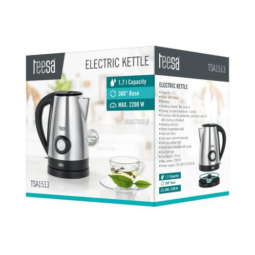 Teesa elektrische waterkoker met temperatuurindicatie 1,7, Witgoed en Apparatuur, Waterkokers, Ophalen of Verzenden