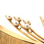 Gouden broche met parels | Vintage (gouden sieraden), Sieraden, Tassen en Uiterlijk, Broches, Gebruikt, Overige kleuren, Ophalen of Verzenden