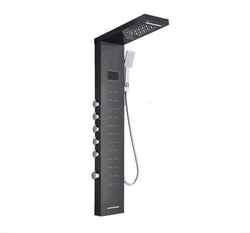 Douchepaneel Opbouwdouche SaniSupreme® Como LCD Premium mat, Doe-het-zelf en Verbouw, Sanitair, Nieuw, Koper, Rvs, Douche, Ophalen of Verzenden