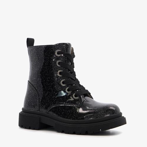TwoDay leren meisjes veterboots met glitter zwart maat 29, Kleding | Dames, Schoenen, Nieuw, Verzenden