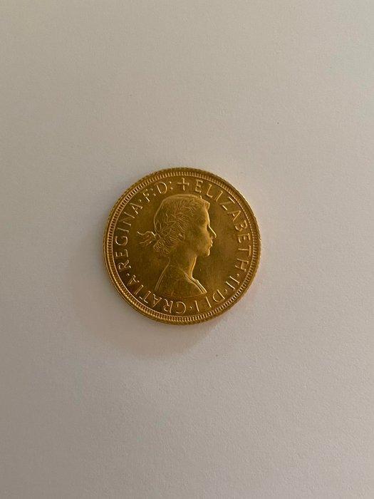 Verenigd Koninkrijk. Elisabetta II. Sovereign 1964, Postzegels en Munten, Munten | Europa | Niet-Euromunten