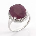 Zonder Minimumprijs - Ring - 18 karaat Witgoud - 9.18ct. tw., Nieuw