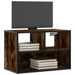 vidaXL Tv-meubel 60x31x39,5cm bewerkt hout metaal gerookt, Verzenden, Nieuw, Overige houtsoorten