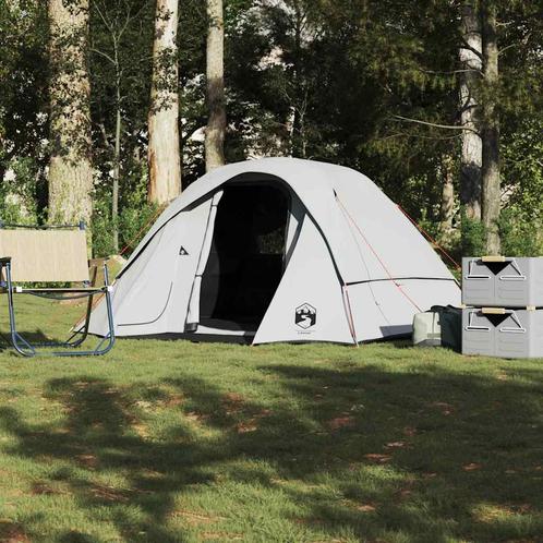 vidaXL Gezinstentcabine 6-persoons verduisterende stof wit, Caravans en Kamperen, Tenten, Nieuw, tot en met 2, Verzenden