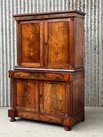 Secretaire - Top bureau, schrijfkabinet - Eik, Mahonie -