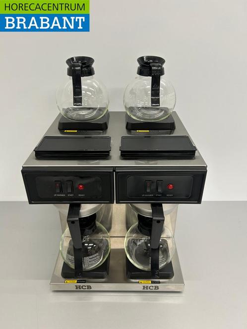 HCB RVS Dubbele Koffiemachine Koffieautomaat met 4 kannen, Zakelijke goederen, Horeca | Keukenapparatuur, Nieuw in verpakking
