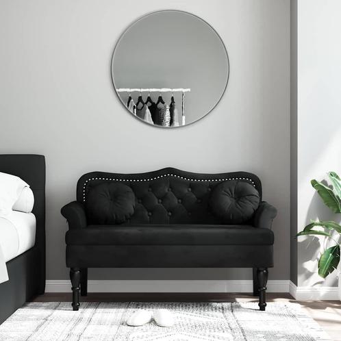 vidaXL Bankje met kussens 120,5x65x75 cm fluweel zwart, Huis en Inrichting, Banken | Bankstellen, Nieuw, Minder dan 150 cm, Stof